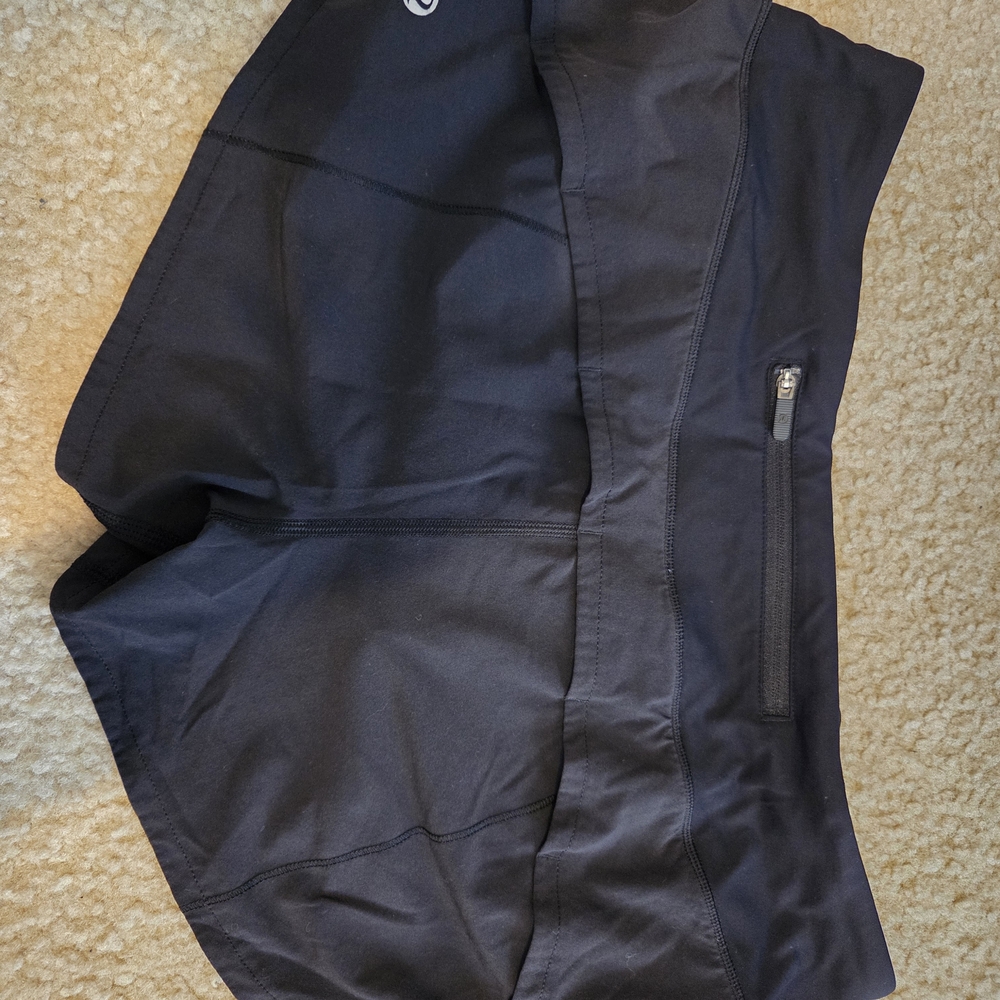 Lululemon. Black Athletic Shorts with Zipper Pocket